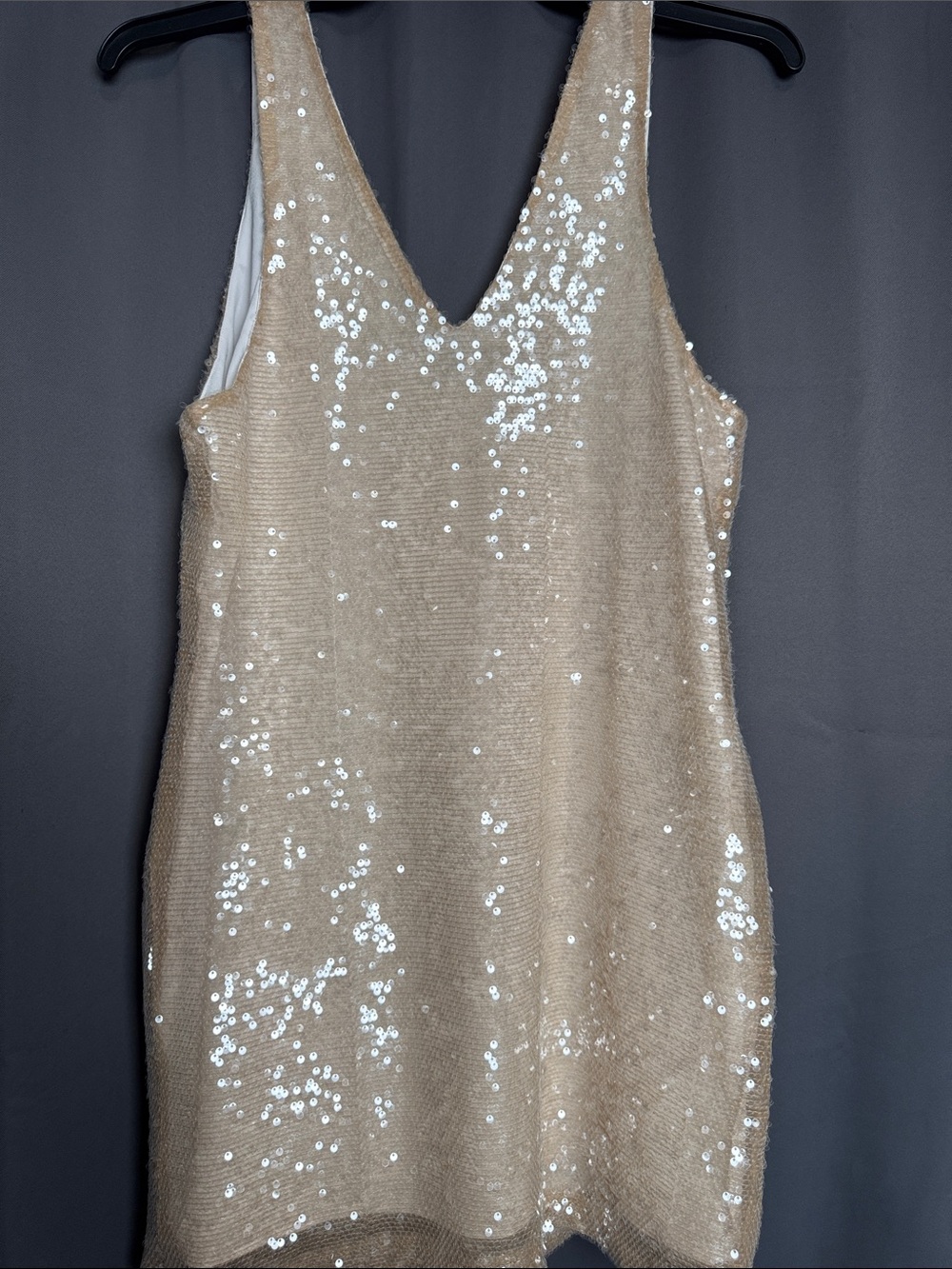a new day Beige Sequin Cocktail Tank Dress - Picture 3 of 4